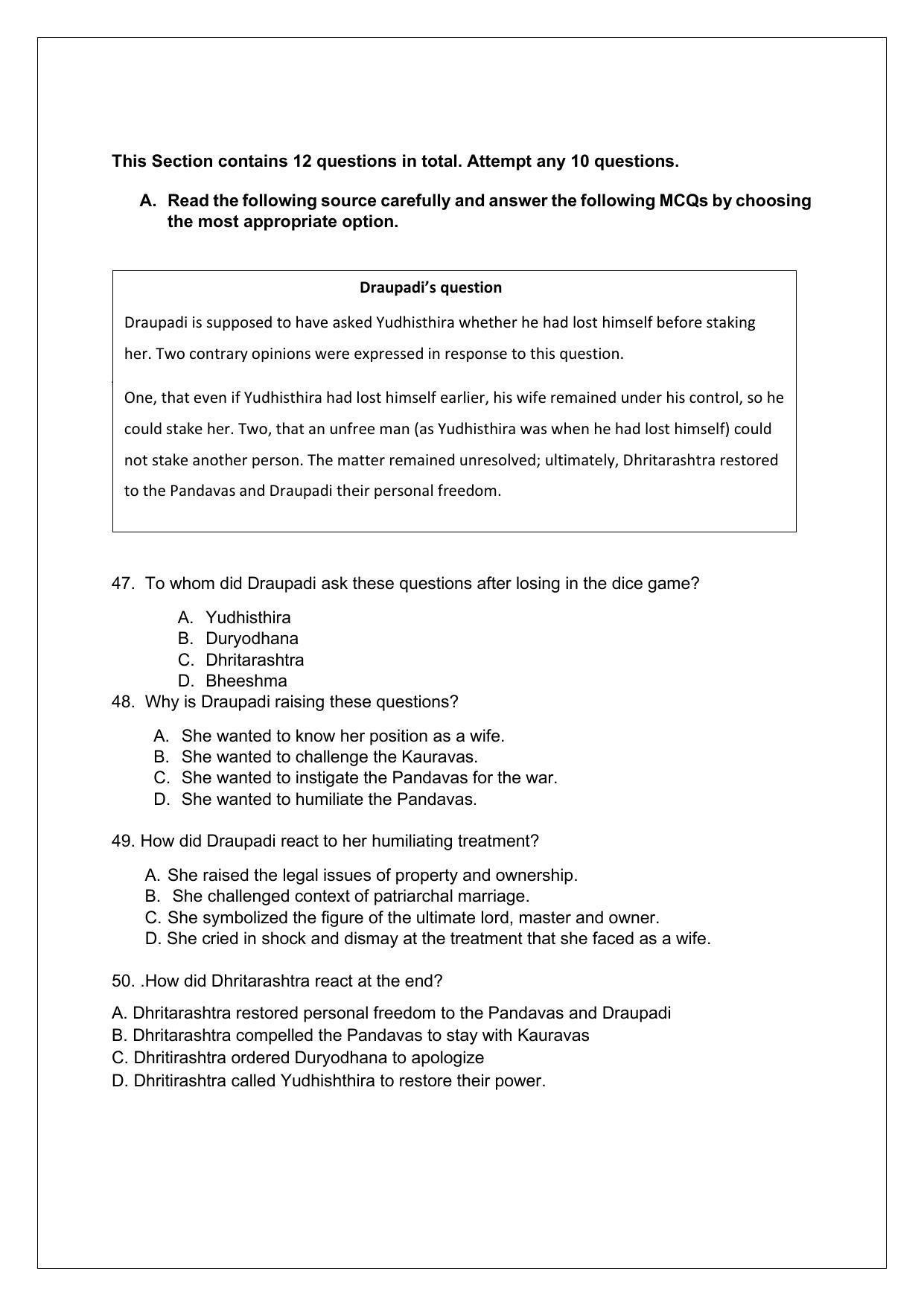 CBSE Class 12th History Sample Question Paper 2021-22 - Page 10
