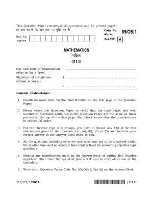 NIOS 2023 Class 10 Mathematics (OS) Question Paper