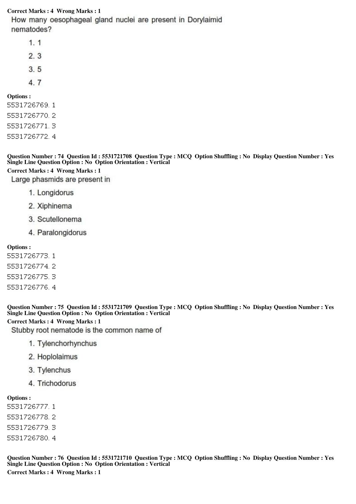 ICAR AIEEA PG 2019 ENTOMOLOGY AND NEMATOLOGY Question Paper - Page 26
