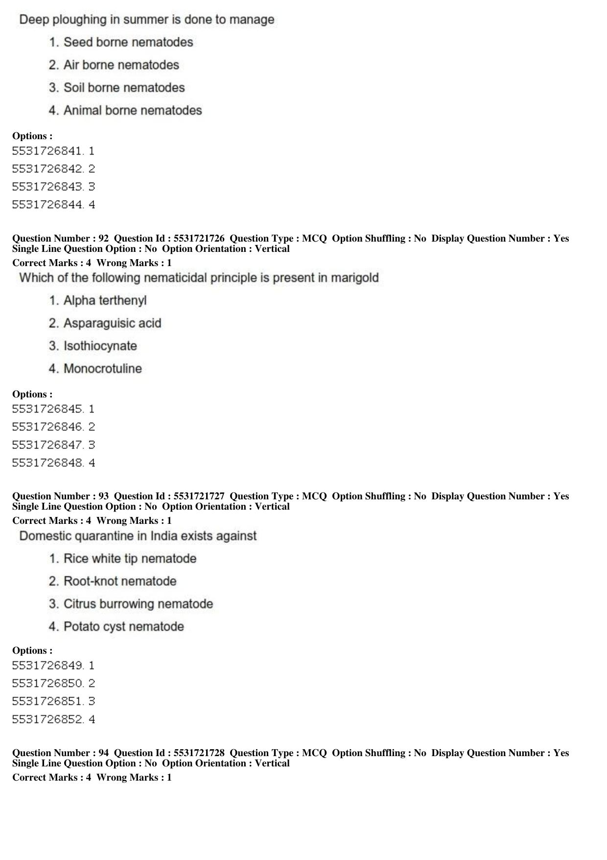 ICAR AIEEA PG 2019 ENTOMOLOGY AND NEMATOLOGY Question Paper - Page 32