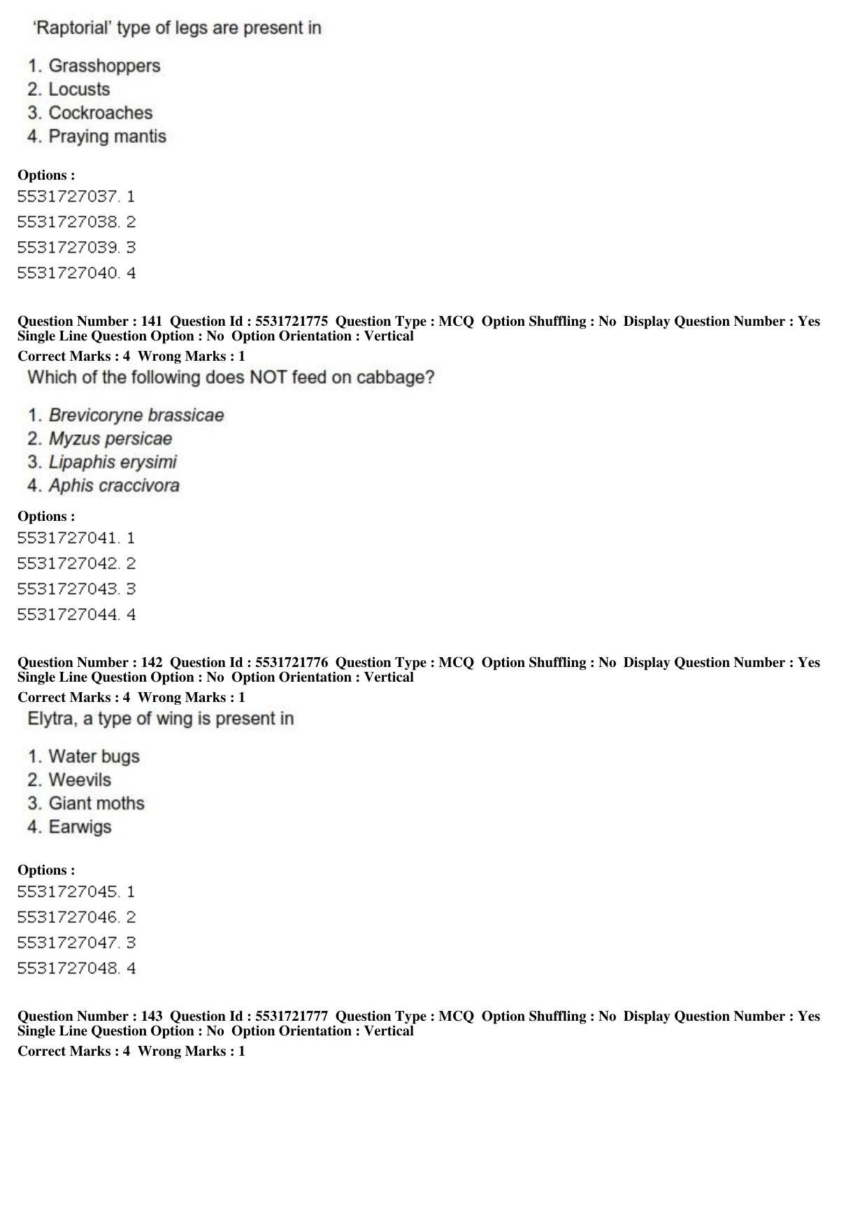 ICAR AIEEA PG 2019 ENTOMOLOGY AND NEMATOLOGY Question Paper - Page 48