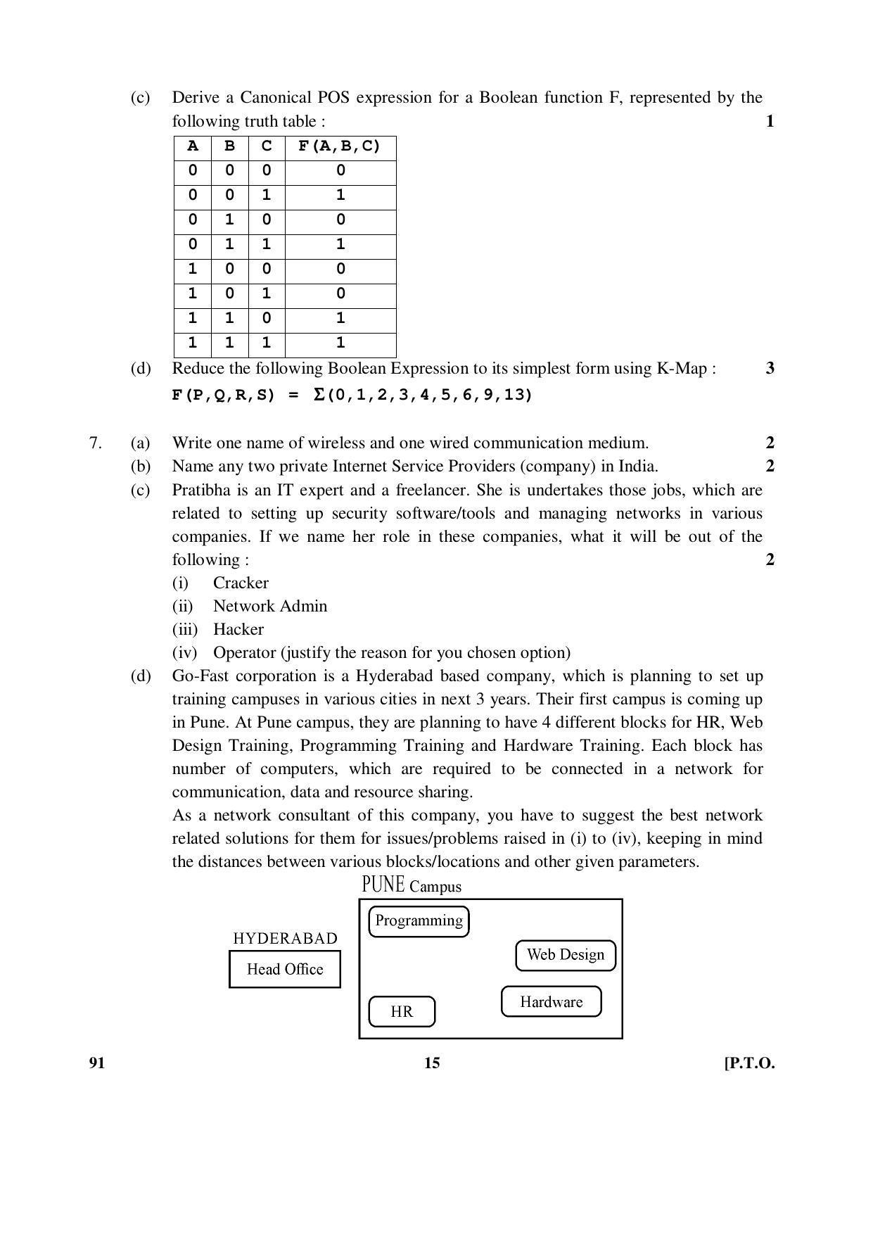 CBSE Class 12 91 (Comp. Sci) 2017-comptt Question Paper - Page 15