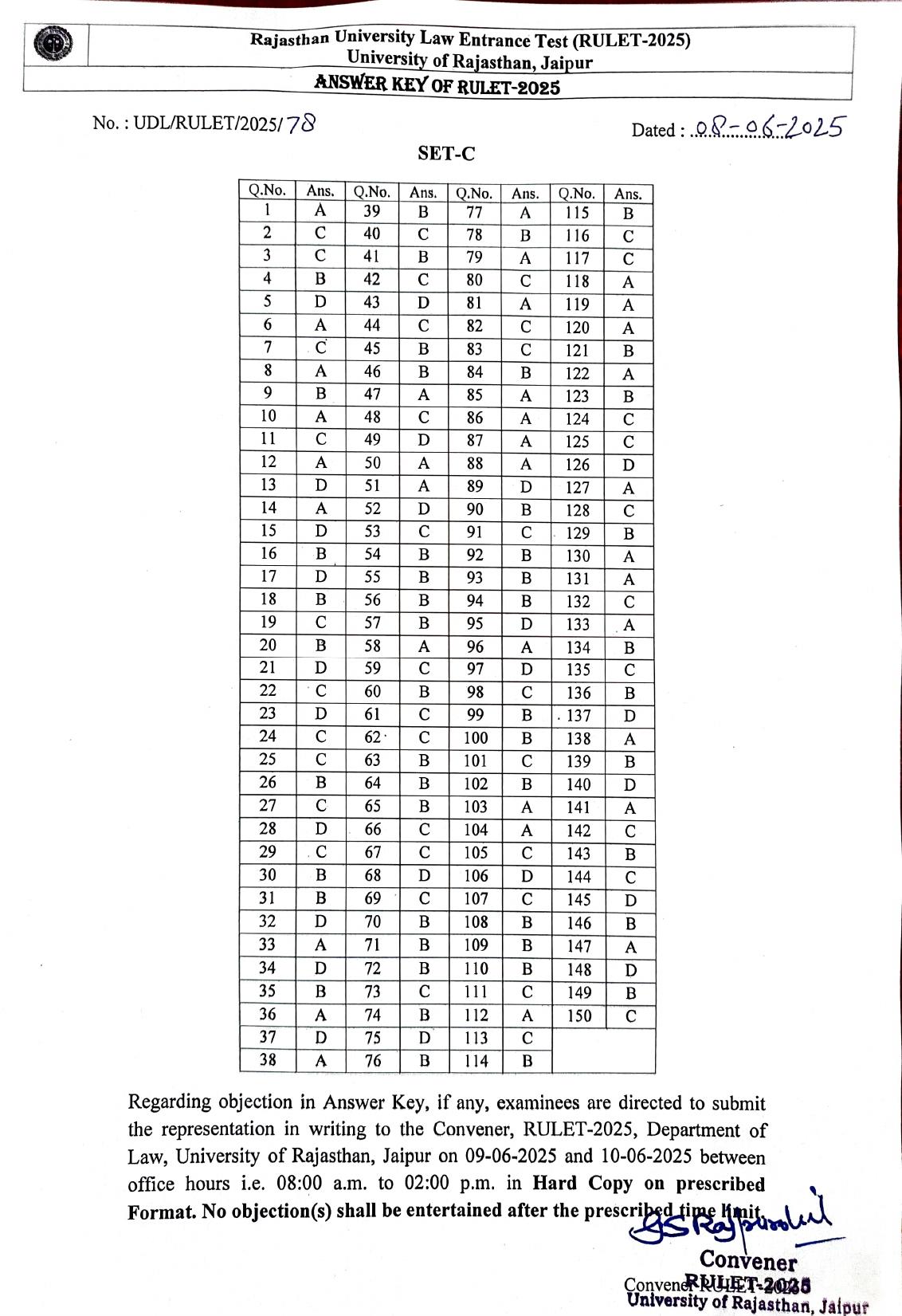 Final RULET 2025 Answer Key - Page 3