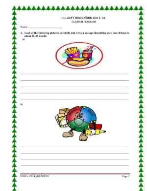 Worksheet for Class 3 English Assignment 32