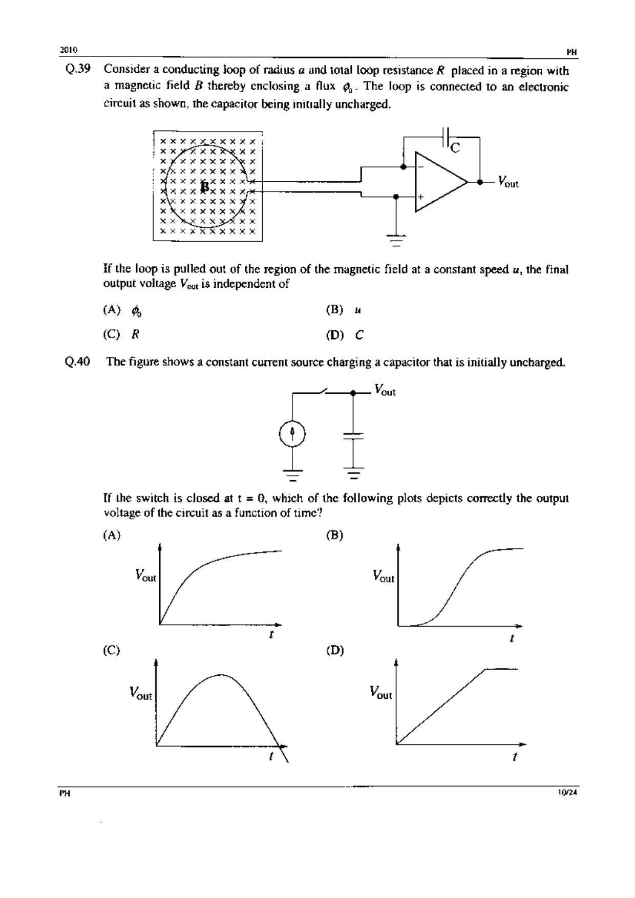 GATE 2010 Physics (PH) Question Paper with Answer Key - Page 10