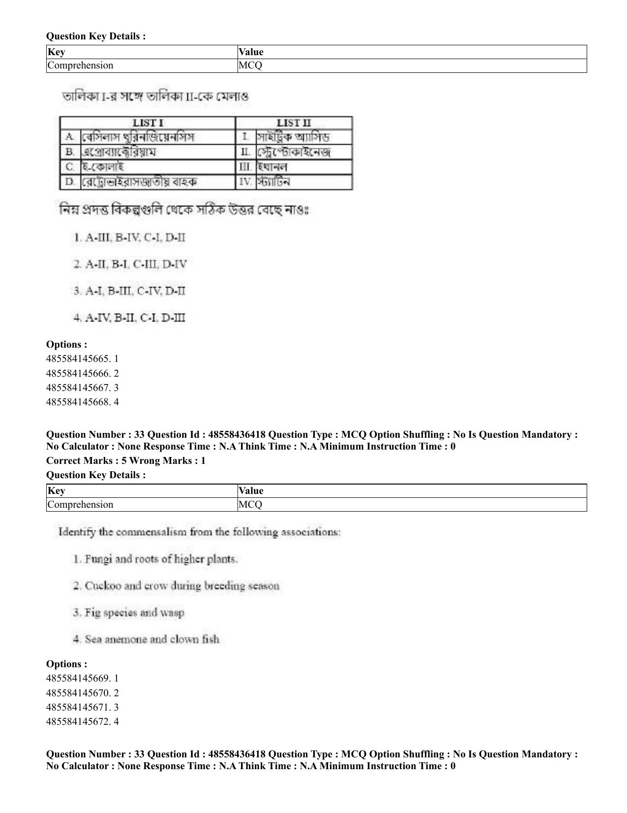 CUET 2023 English Bengali Shift 3 Question Papers - 22 June 2023 - Page 36