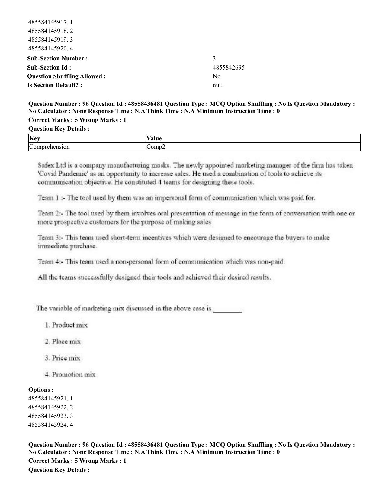 CUET 2023 English Bengali Shift 3 Question Papers - 22 June 2023 - Page 115