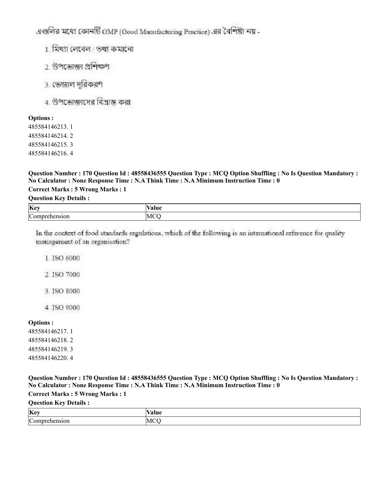 CUET 2023 English Bengali Shift 3 Question Papers - 22 June 2023 - Page 202
