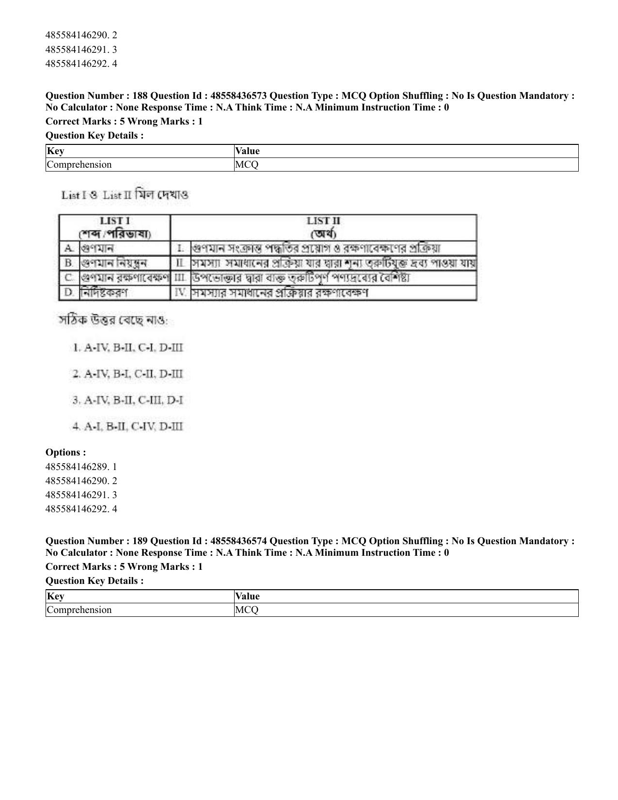 CUET 2023 English Bengali Shift 3 Question Papers - 22 June 2023 - Page 224