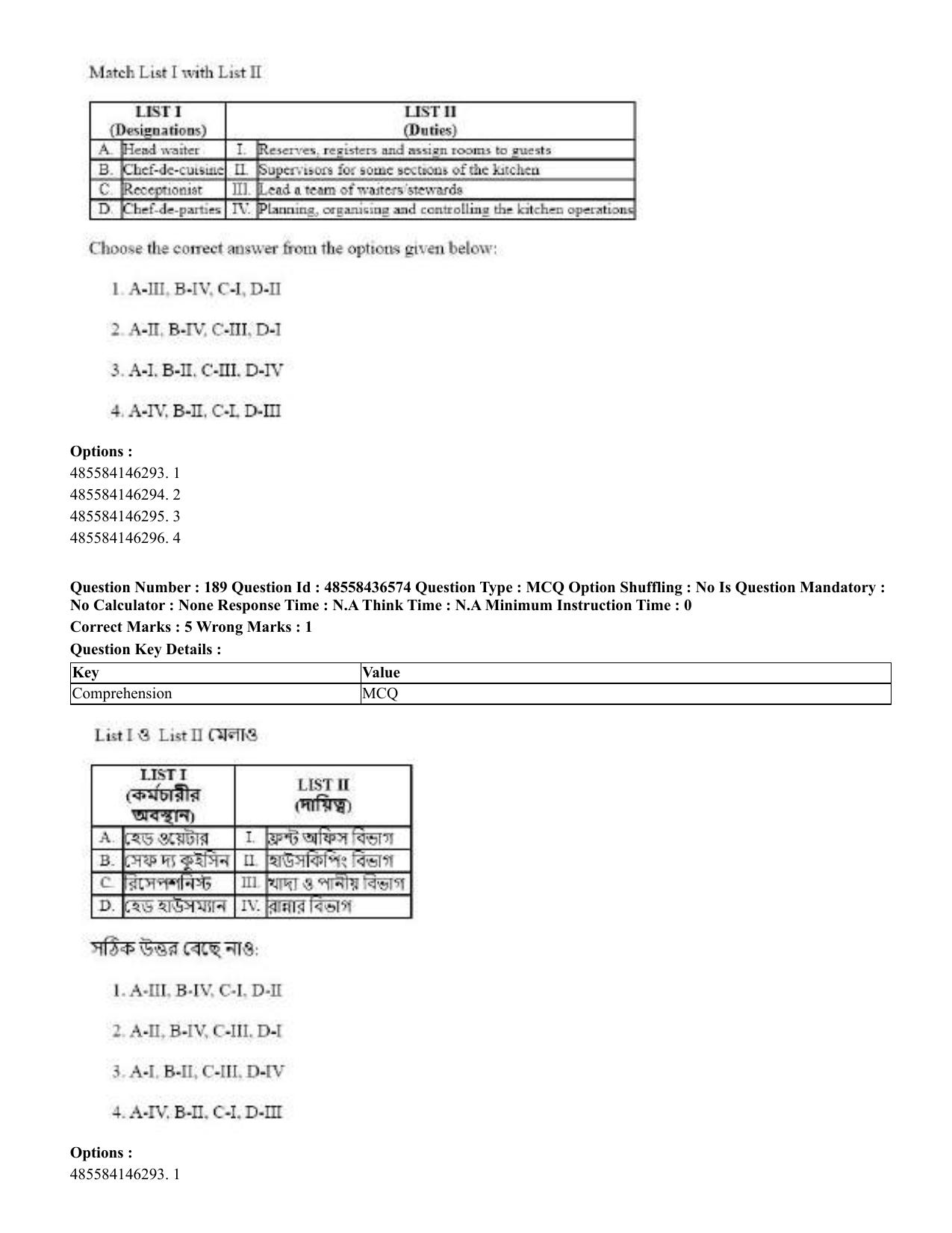 CUET 2023 English Bengali Shift 3 Question Papers - 22 June 2023 - Page 225