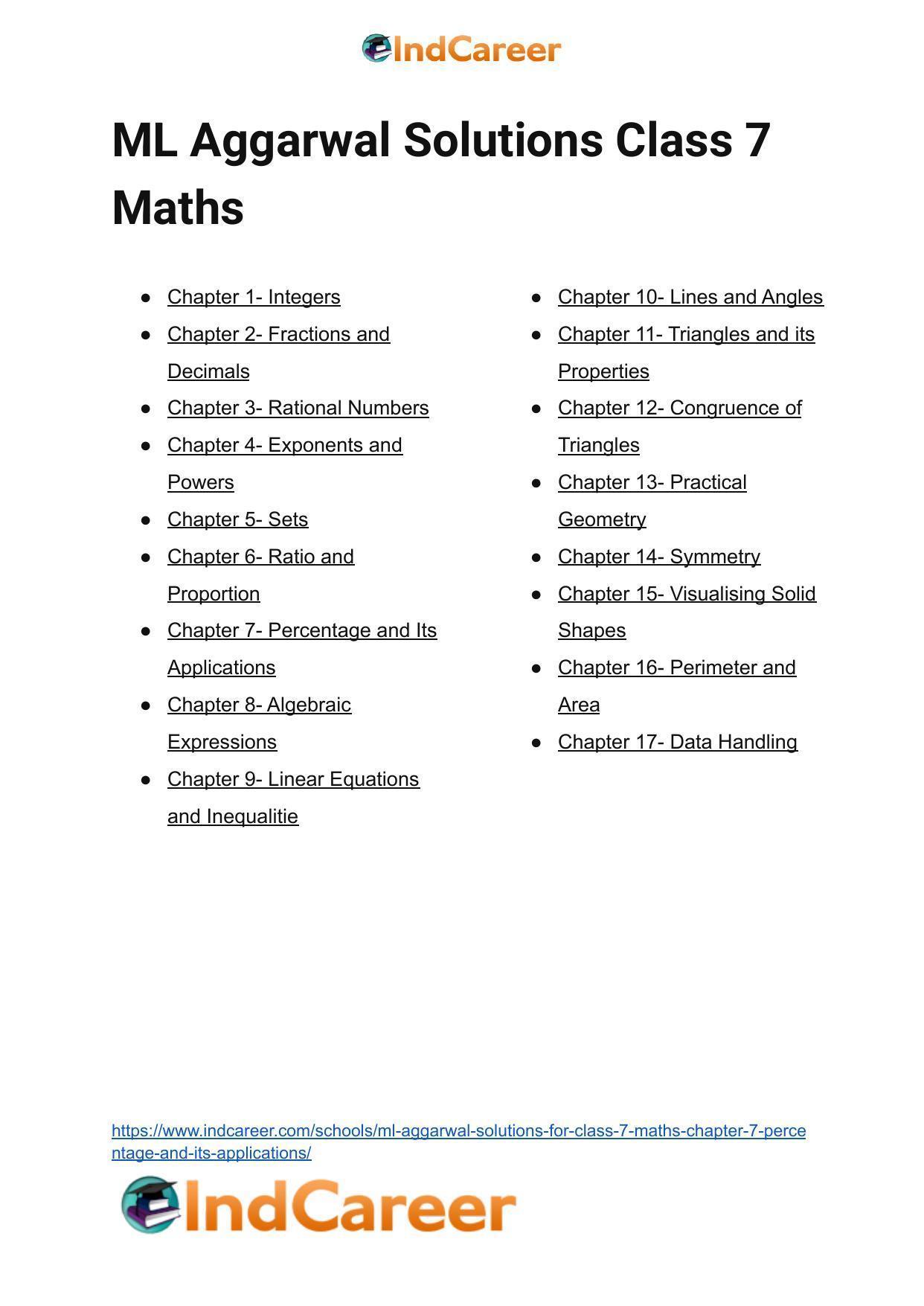 ML Aggarwal Solutions for Class 7 Maths Chapter 7- Percentage and Its Applications - Page 12