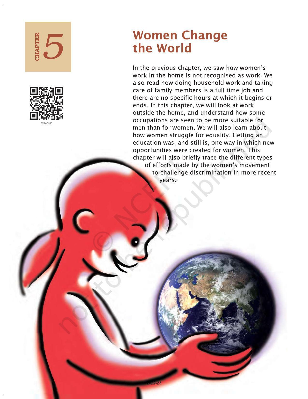 NCERT Book for Class 7 Social Science(Civics): Chapter 5-Women Change the World - Page 1