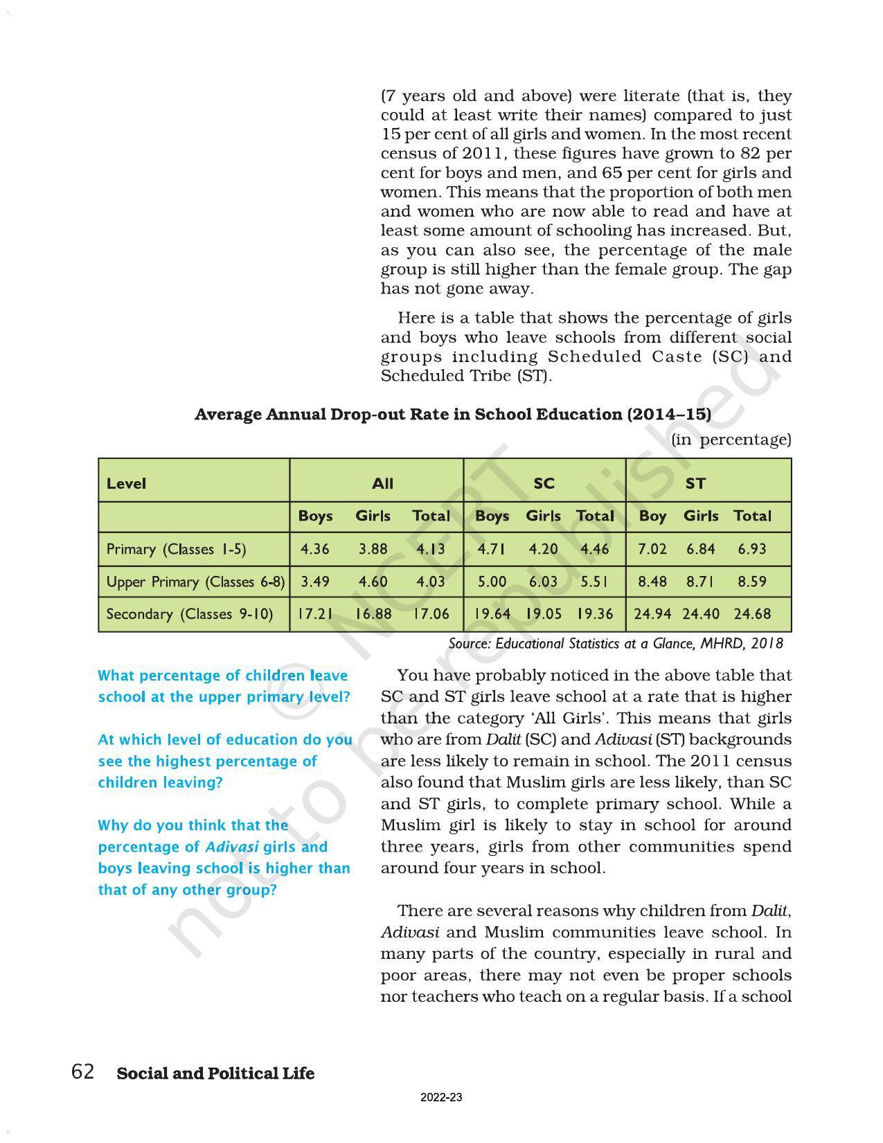 NCERT Book for Class 7 Social Science(Civics): Chapter 5-Women Change the World - Page 9