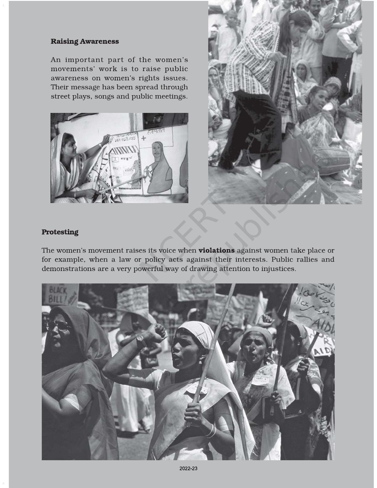 NCERT Book for Class 7 Social Science(Civics): Chapter 5-Women Change the World - Page 12