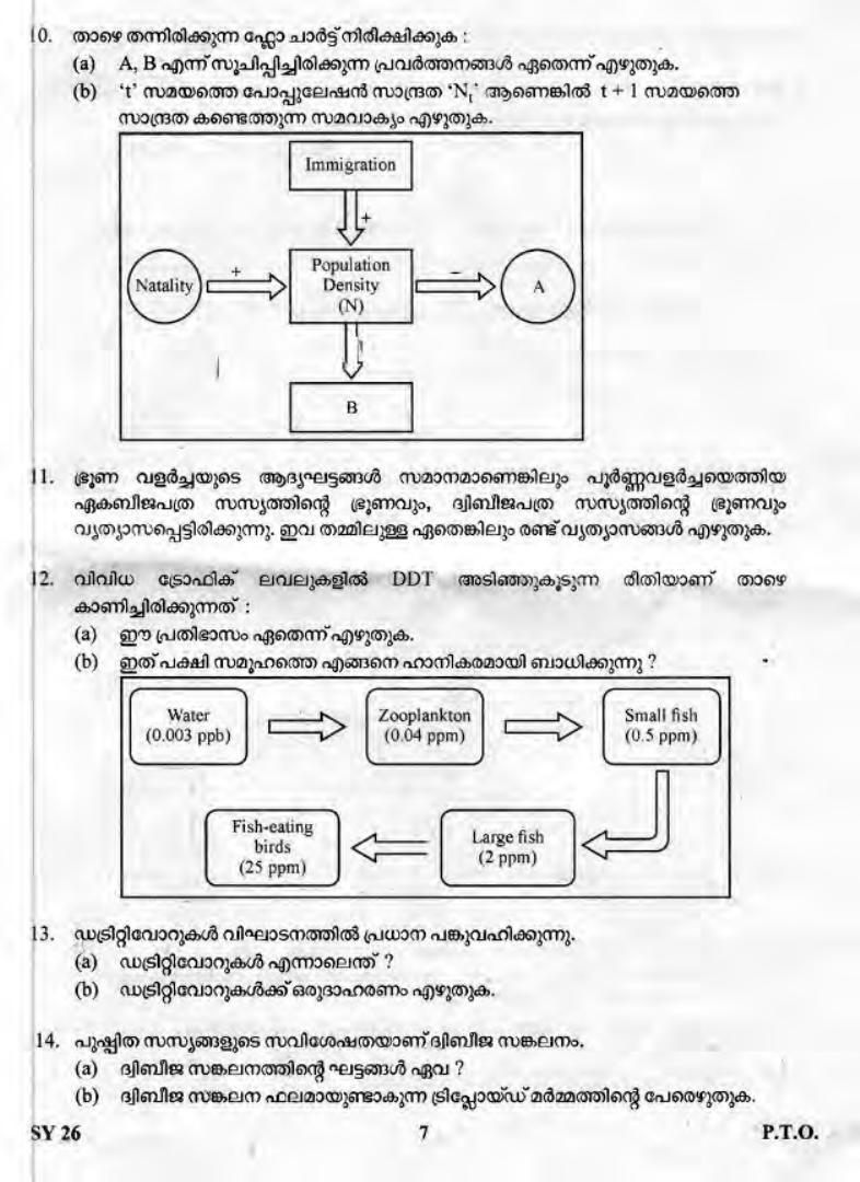 Kerala Plus Two 2019 Biology Question Paper - Page 6