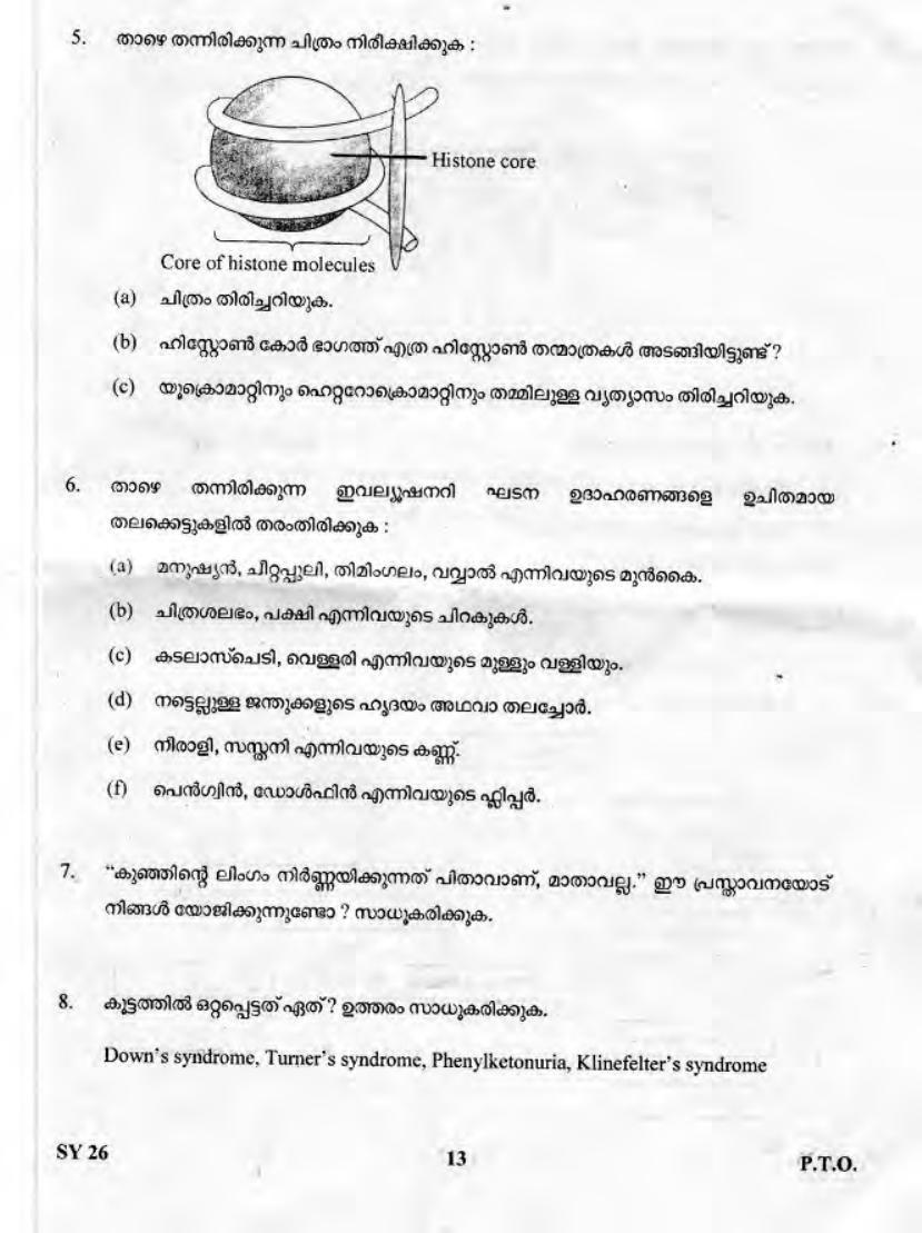 Kerala Plus Two 2019 Biology Question Paper - Page 12