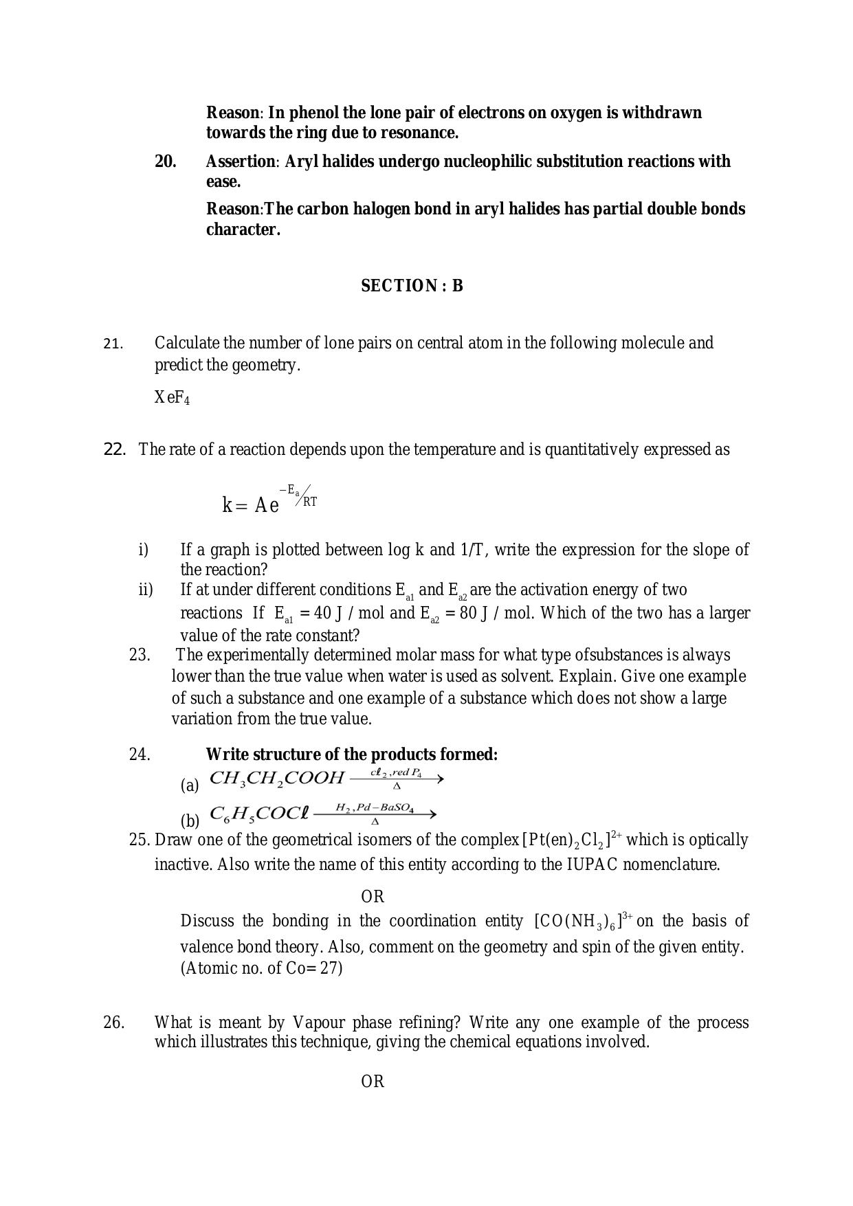 CBSE Class 12 Chemistry Skill Education-Sample Paper 2019-20 - Page 4