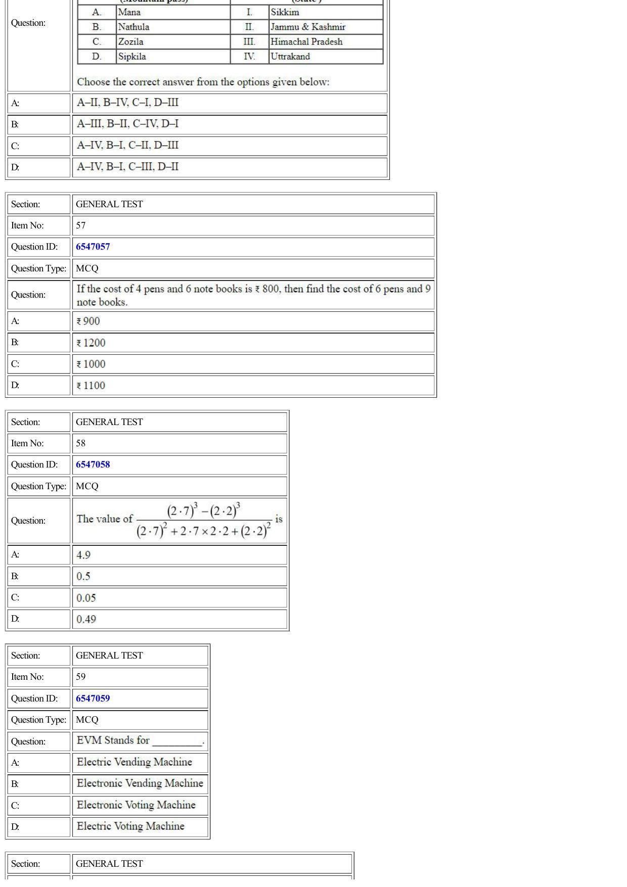 CUET 2022 Question Paper of General Test - Page 17