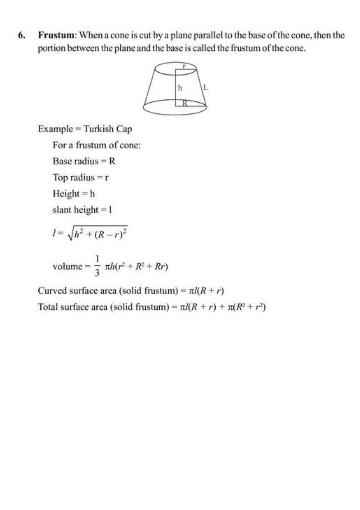 Class 10 Notes, Question & Practice Paper - Mathematics (Topic 13 : Surface Areas and Volumes) - Page 5