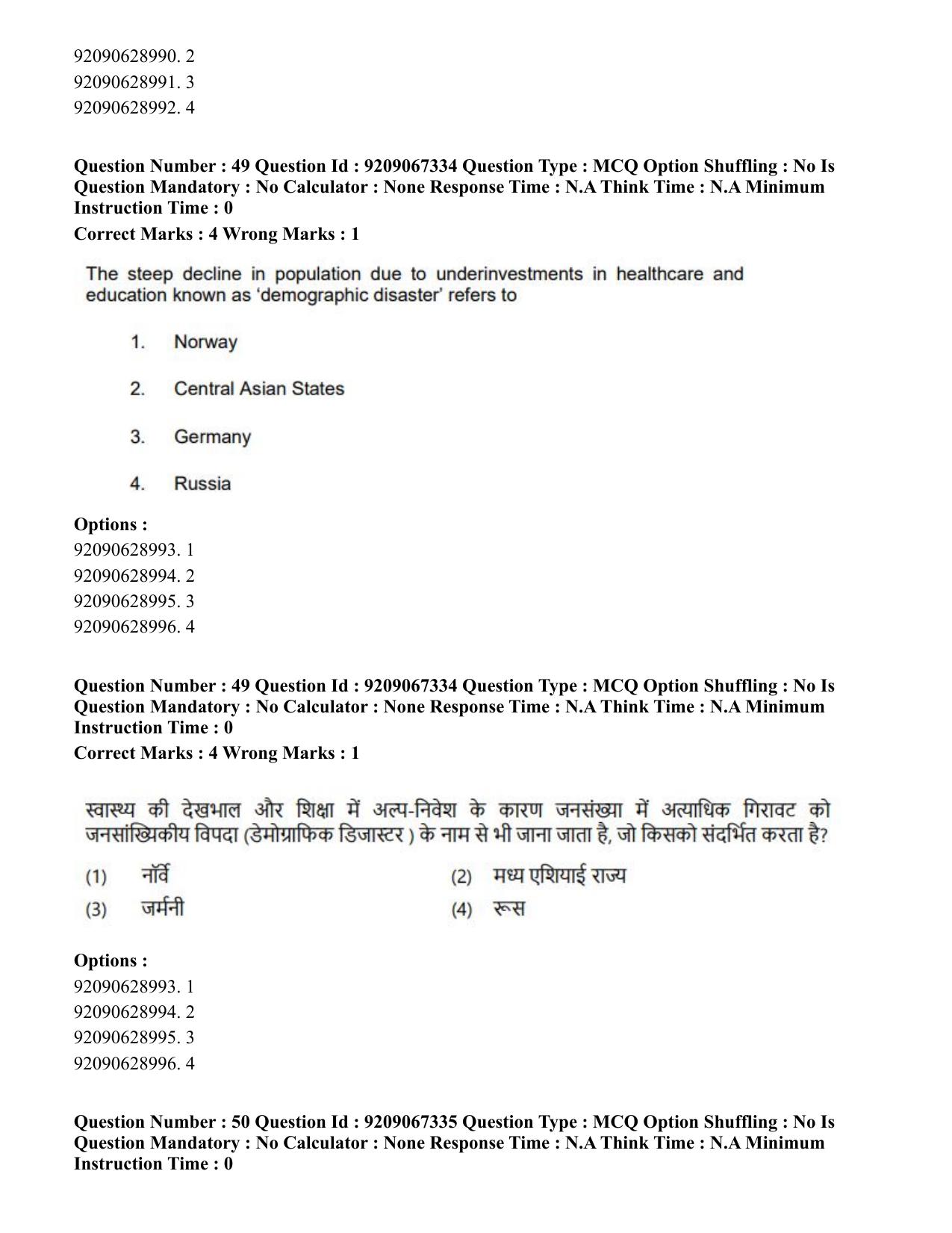 CUET PG 2023: HUQP18 – Political Science (Eng.)-Shift 1 (08-06-2023) Question Paper - Page 51