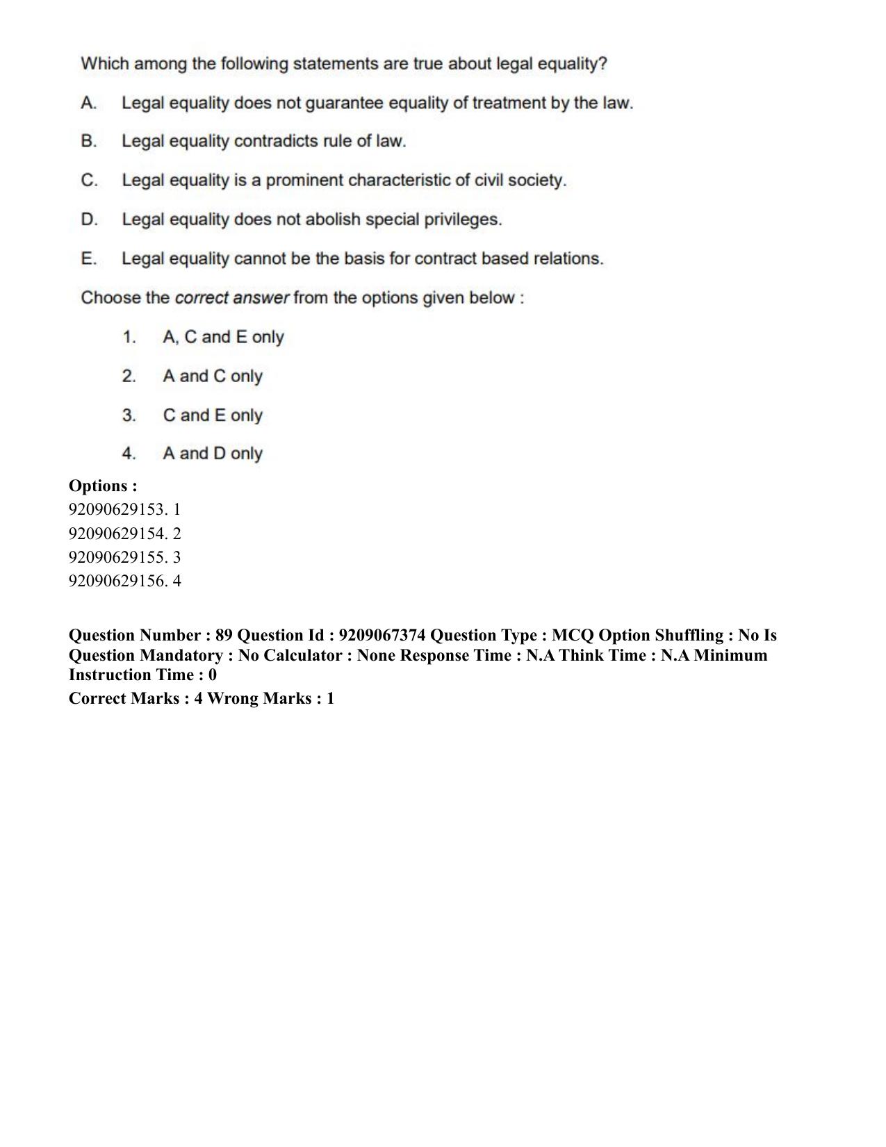 CUET PG 2023: HUQP18 – Political Science (Eng.)-Shift 1 (08-06-2023) Question Paper - Page 103