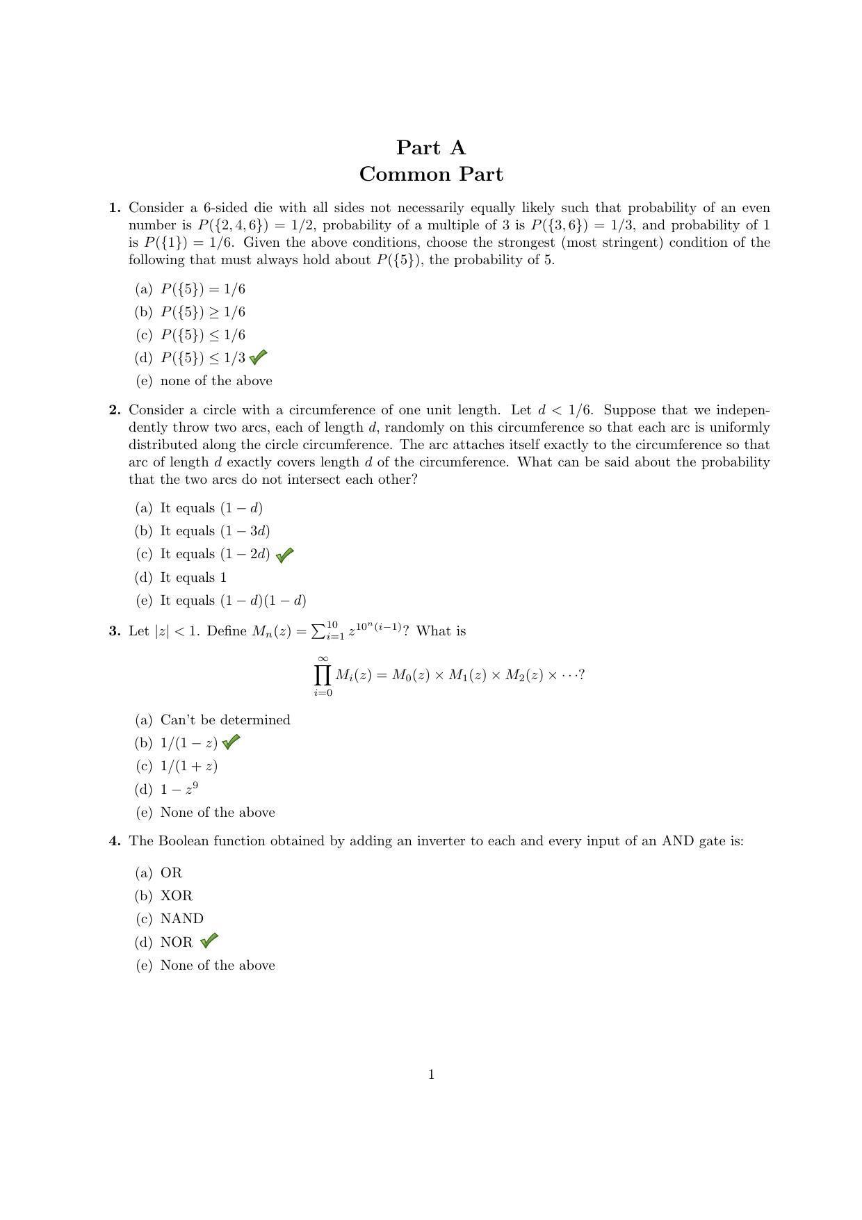 TIFR GS 2015 Computer & Systems Sciences Question Paper - Page 2