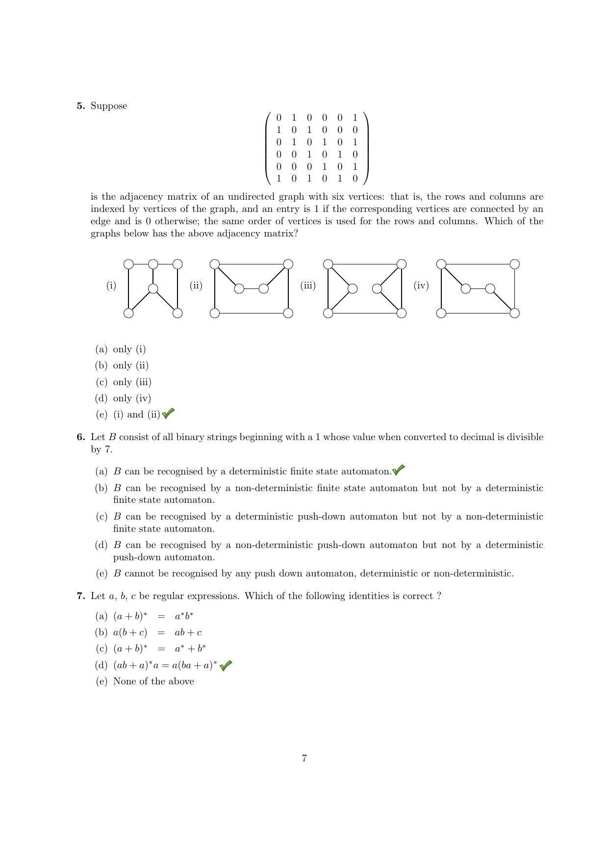 TIFR GS 2015 Computer & Systems Sciences Question Paper - Page 8