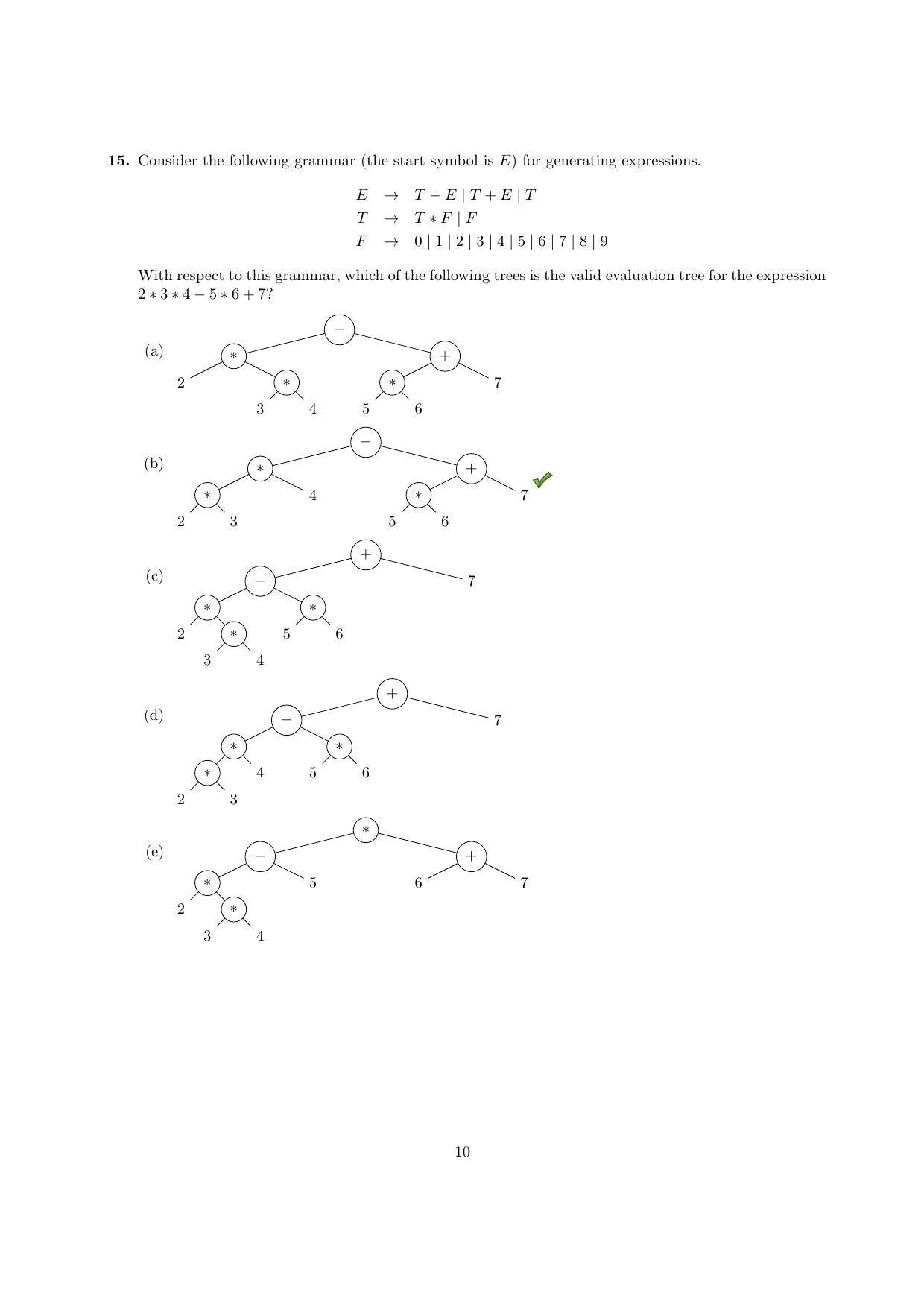 TIFR GS 2015 Computer & Systems Sciences Question Paper - Page 11