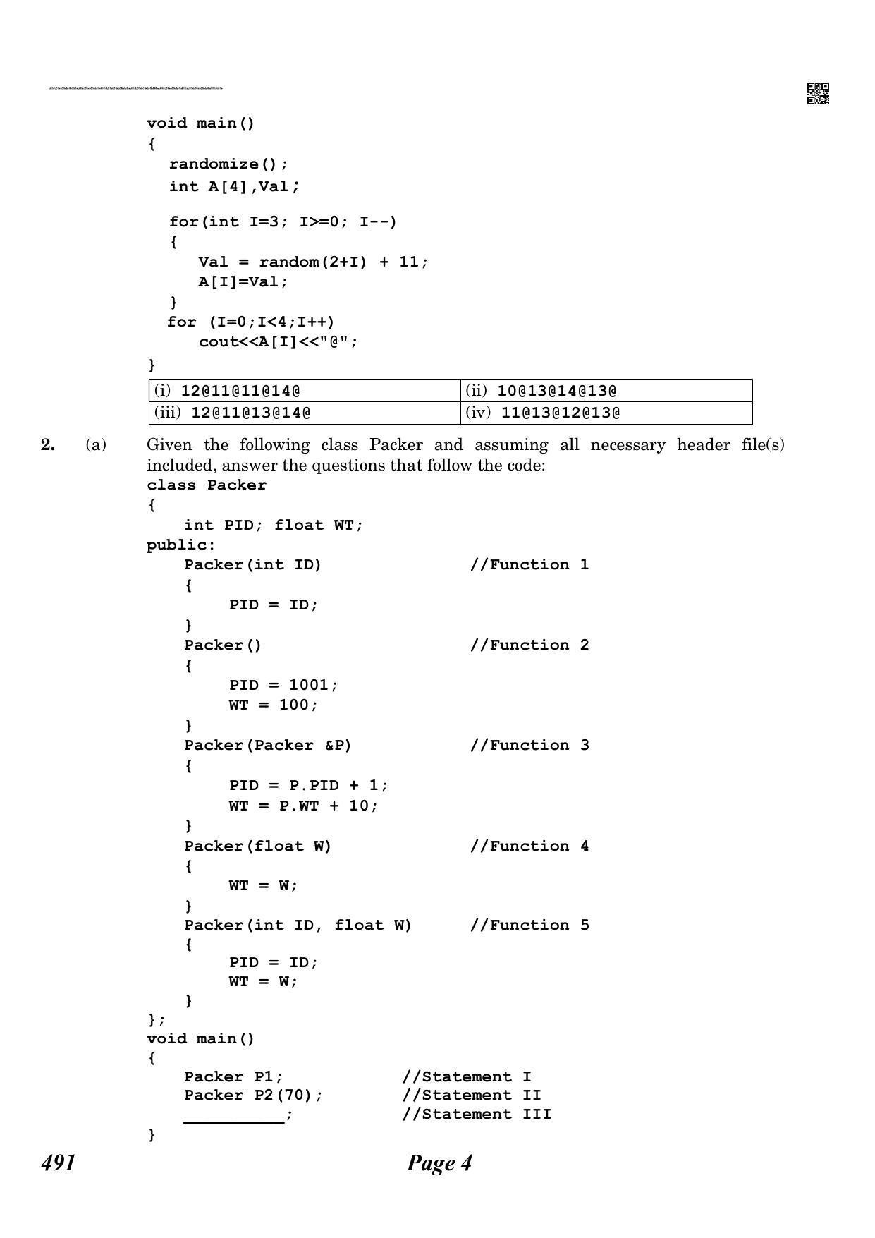CBSE Class 12 QP_283_computer_science_old 2021 Compartment Question Paper - Page 4