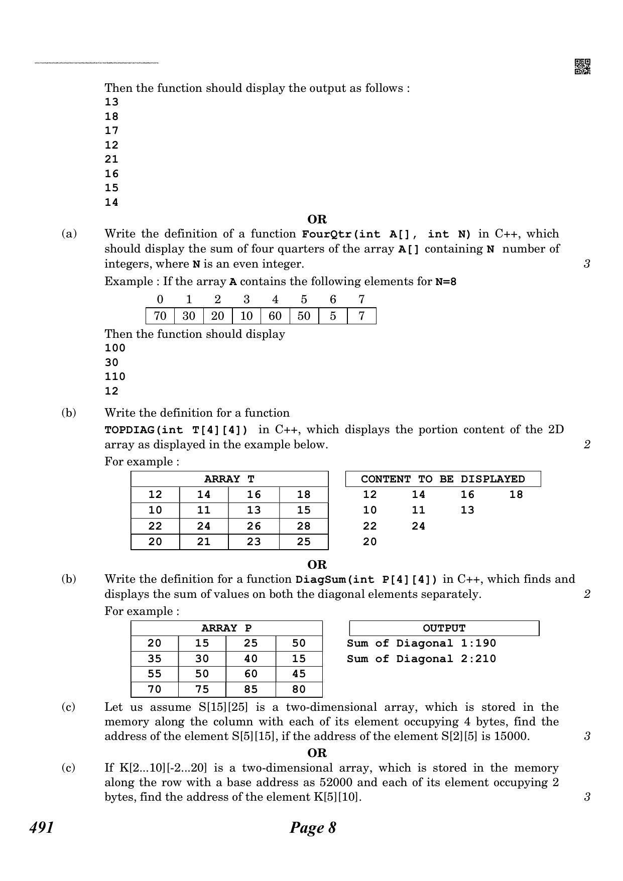 CBSE Class 12 QP_283_computer_science_old 2021 Compartment Question Paper - Page 8