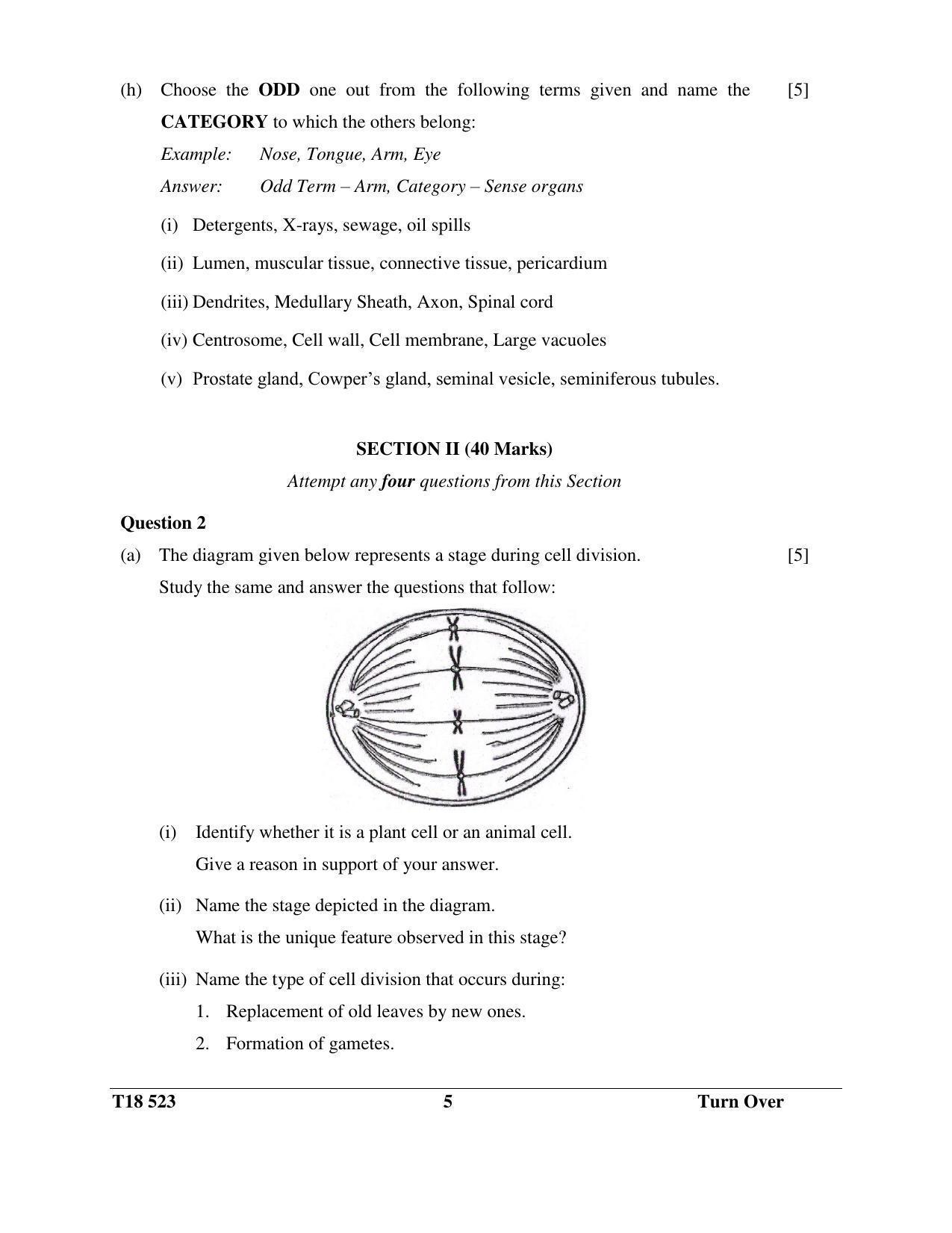ISC Class 12 2018 Science Paper III Question Paper - Page 5