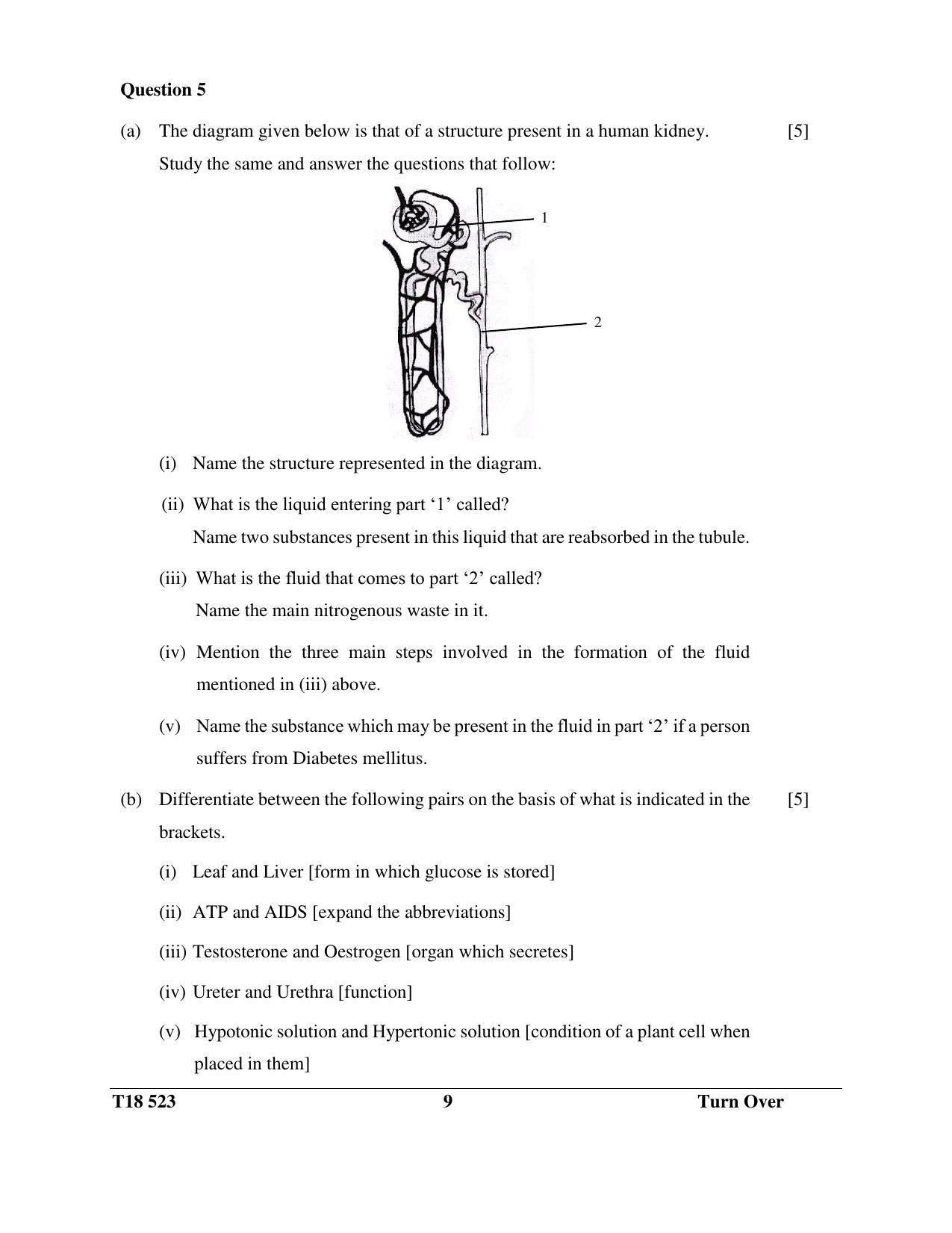 ISC Class 12 2018 Science Paper III Question Paper - Page 9