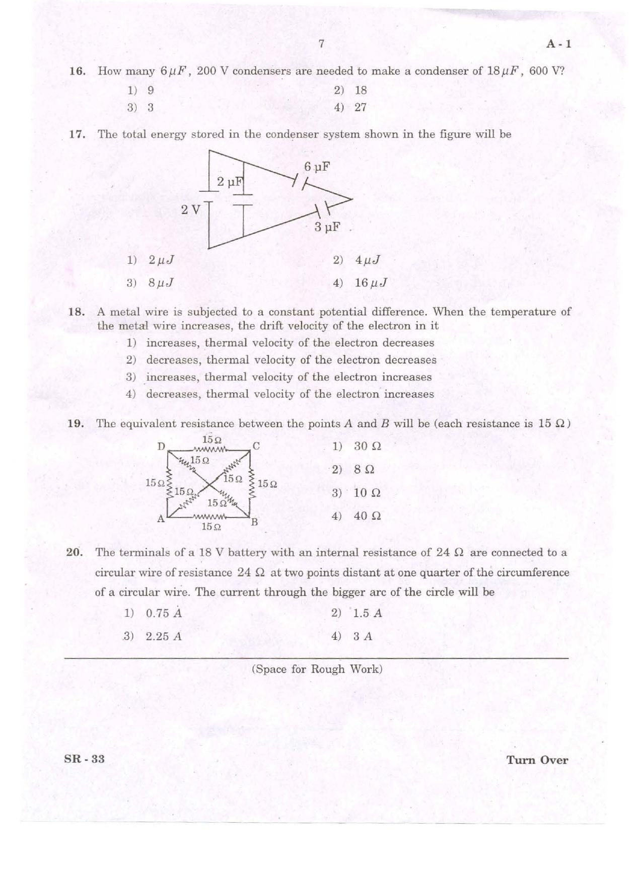 COMEDK UGET 2020 Physics Question Paper - Page 4