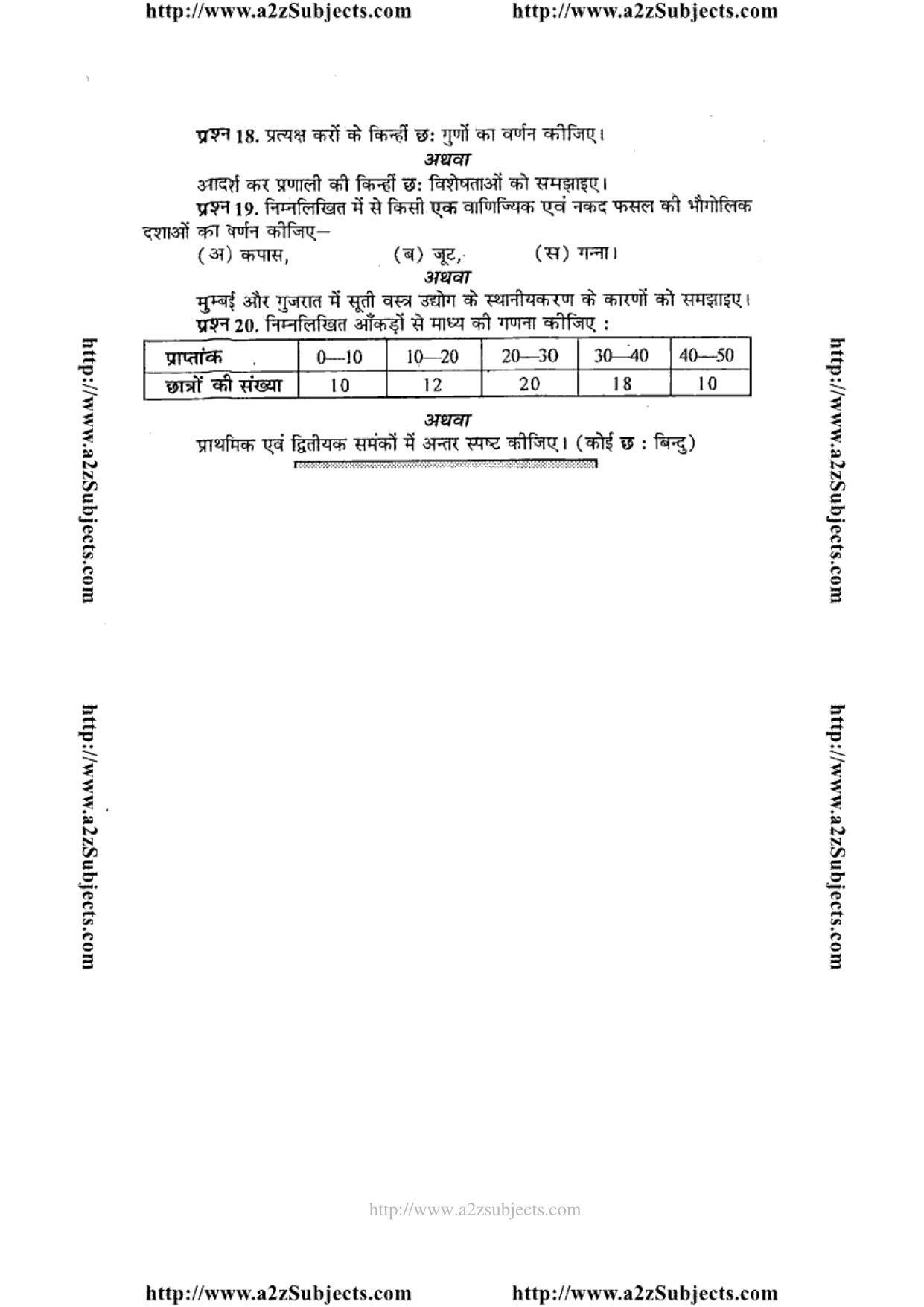 MP Board Class 12 Business Economics (Hindi Medium) 2013 Question Paper - Page 4