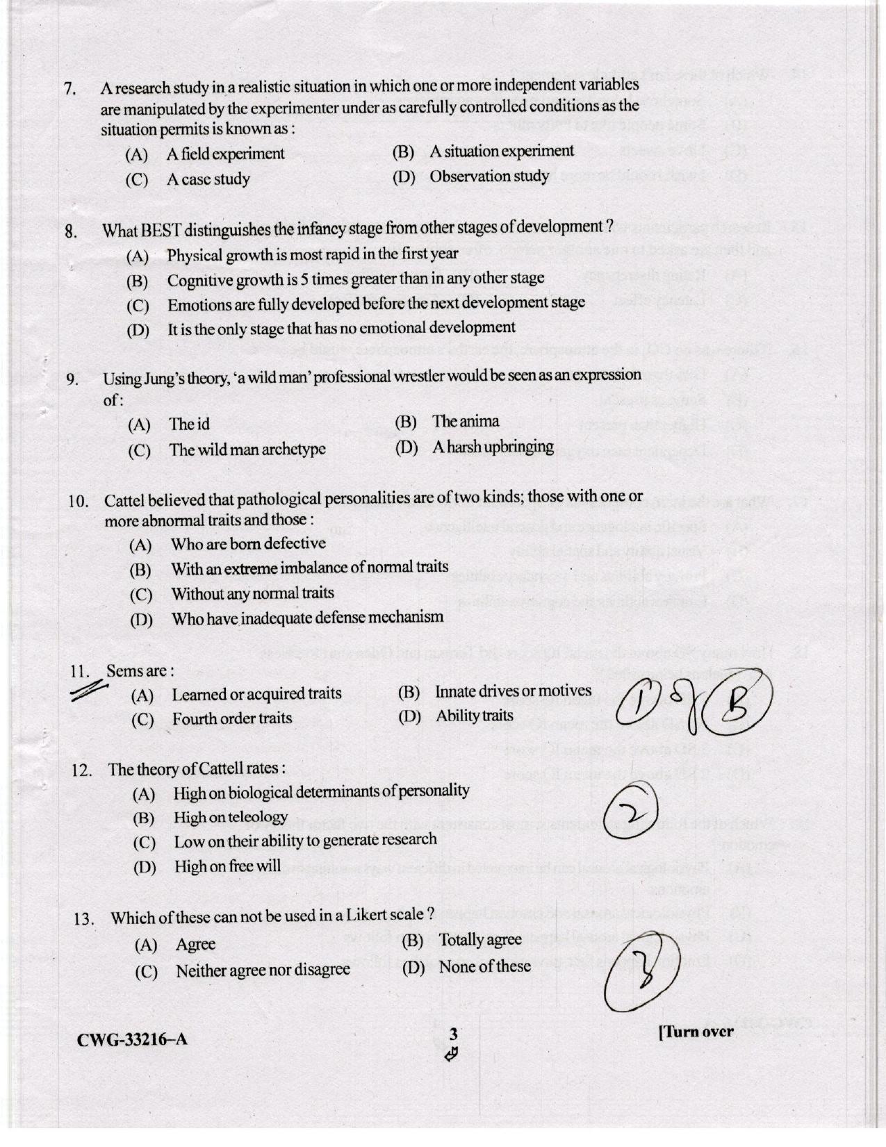 KUET 2023 M.A. Psychology Question Paper - Page 42