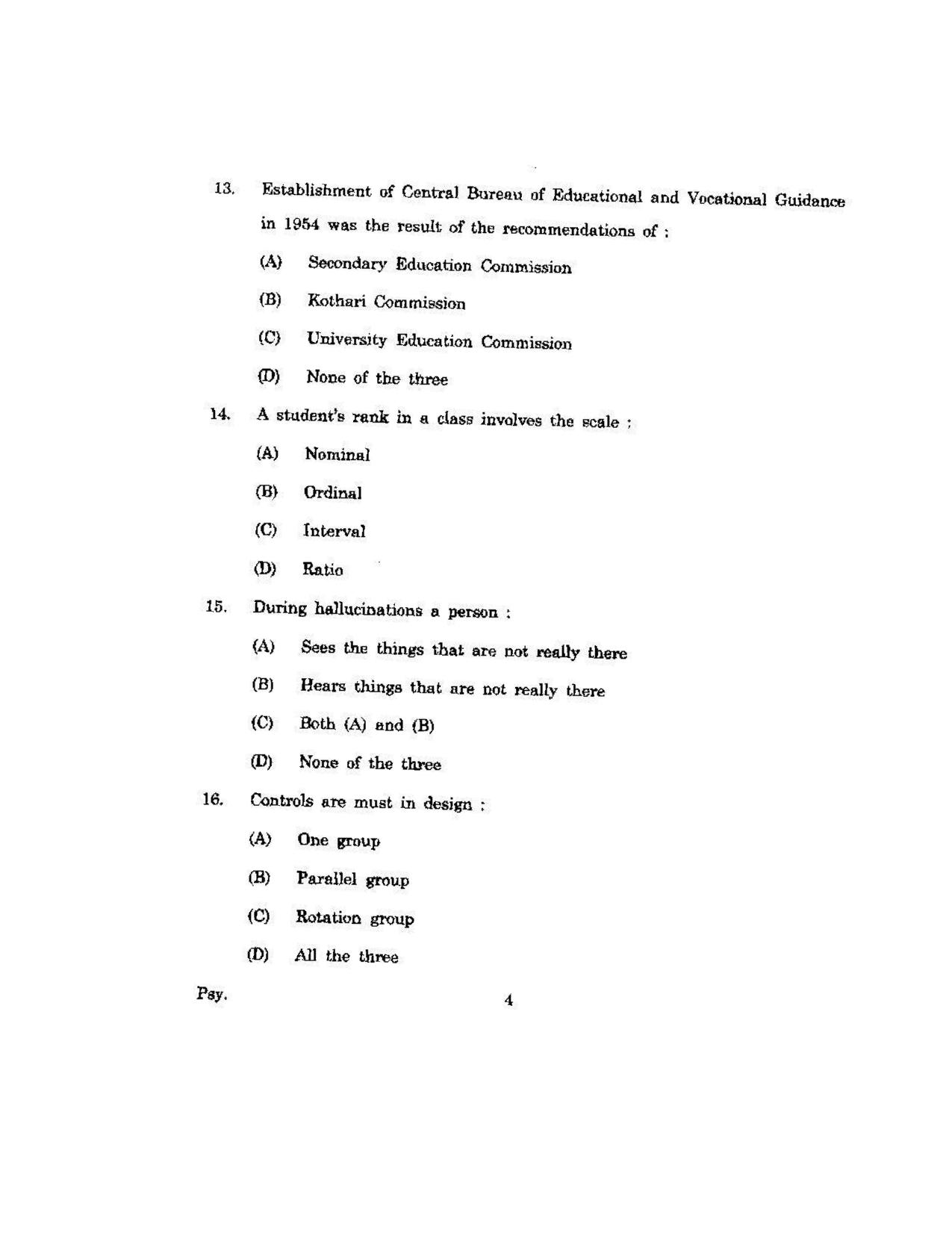 KUET 2023 M.A. Psychology Question Paper - Page 107