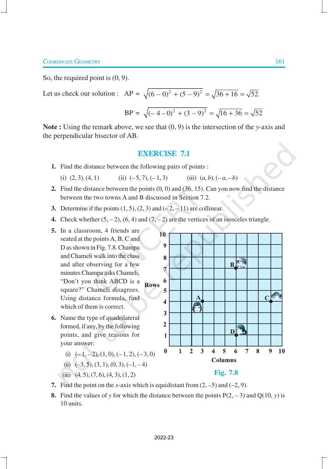 NCERT Book for Class 10 Maths Chapter 7 Coordinate Geometry - Page 7
