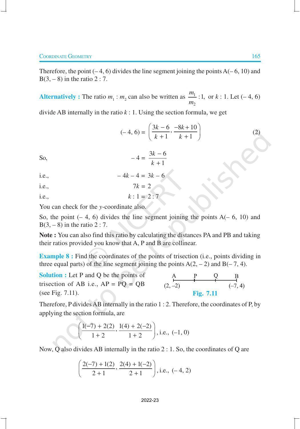 NCERT Book for Class 10 Maths Chapter 7 Coordinate Geometry - Page 11