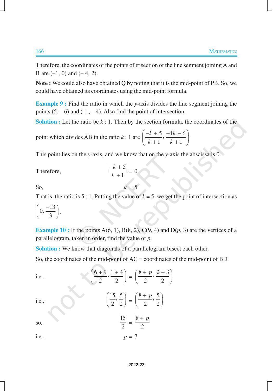 NCERT Book for Class 10 Maths Chapter 7 Coordinate Geometry - Page 12