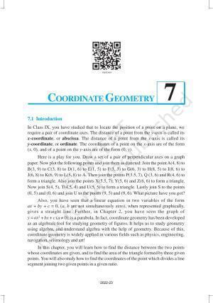 NCERT Book for Class 10 Maths Chapter 7 Coordinate Geometry