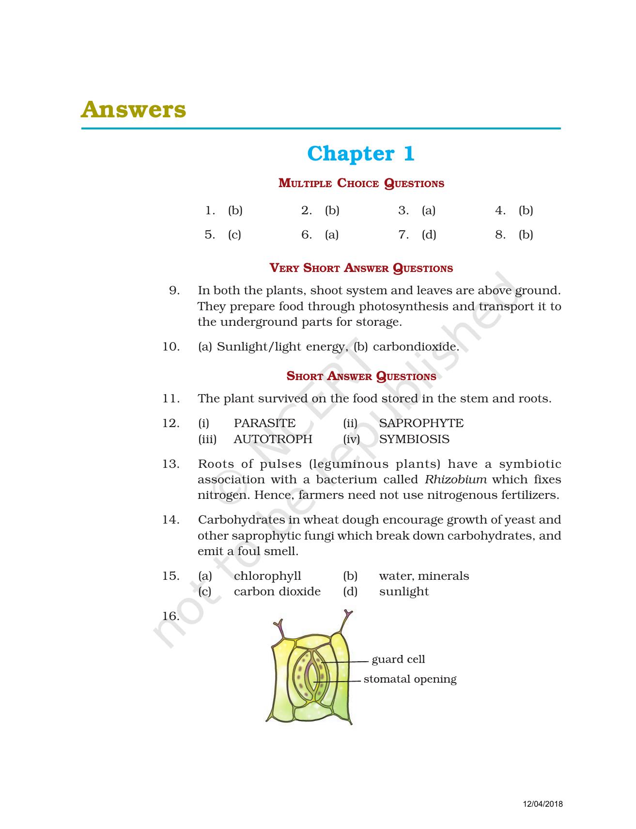 NCERT Exemplar Class 7: Science Answers - Page 1