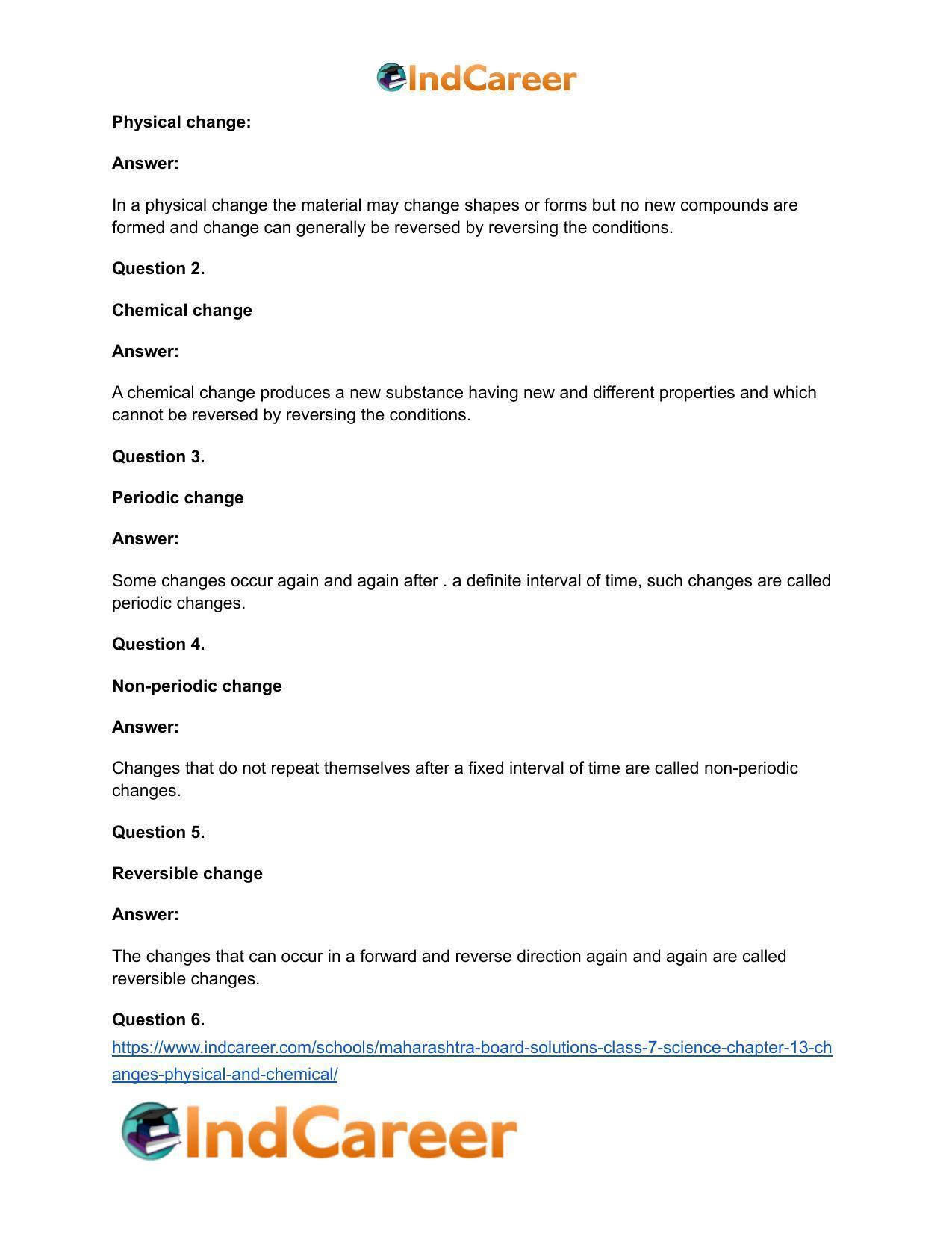 Maharashtra Board Solutions Class 7-Science: Chapter 13- Changes - Physical and Chemical - Page 12