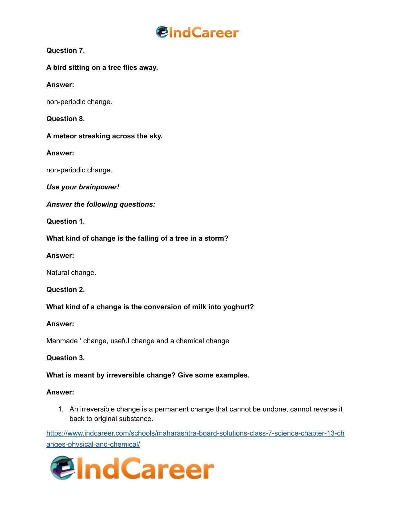 Maharashtra Board Solutions Class 7-Science: Chapter 13- Changes - Physical and Chemical - Page 24