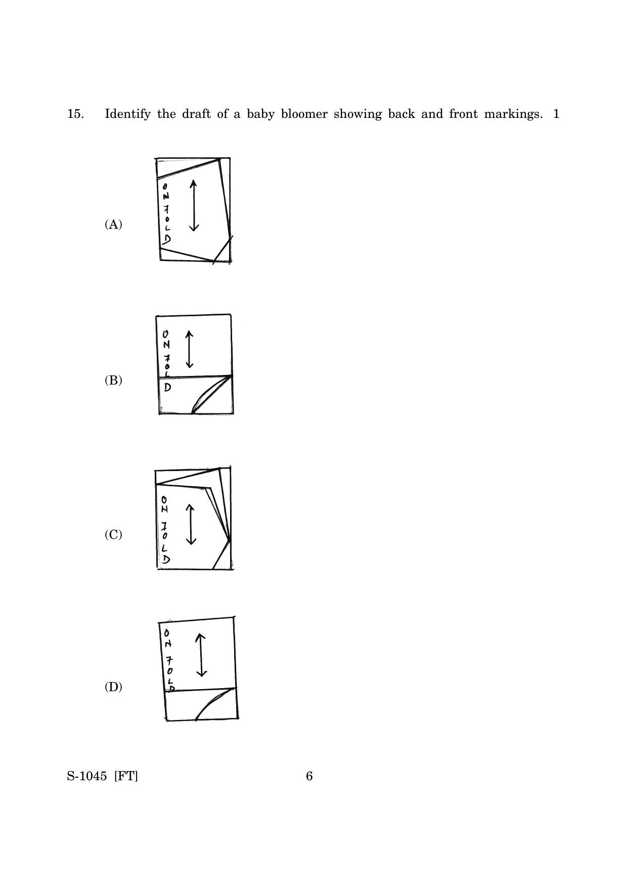 Goa Board Class 10 Garment Cutting and Sewing (November 2022) Question Paper - Page 6