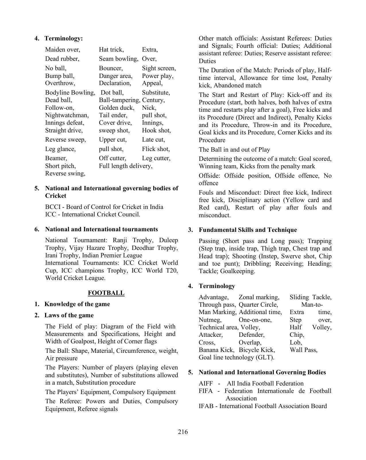 ICSE Physical Education Syllabus 2026 - Page 3