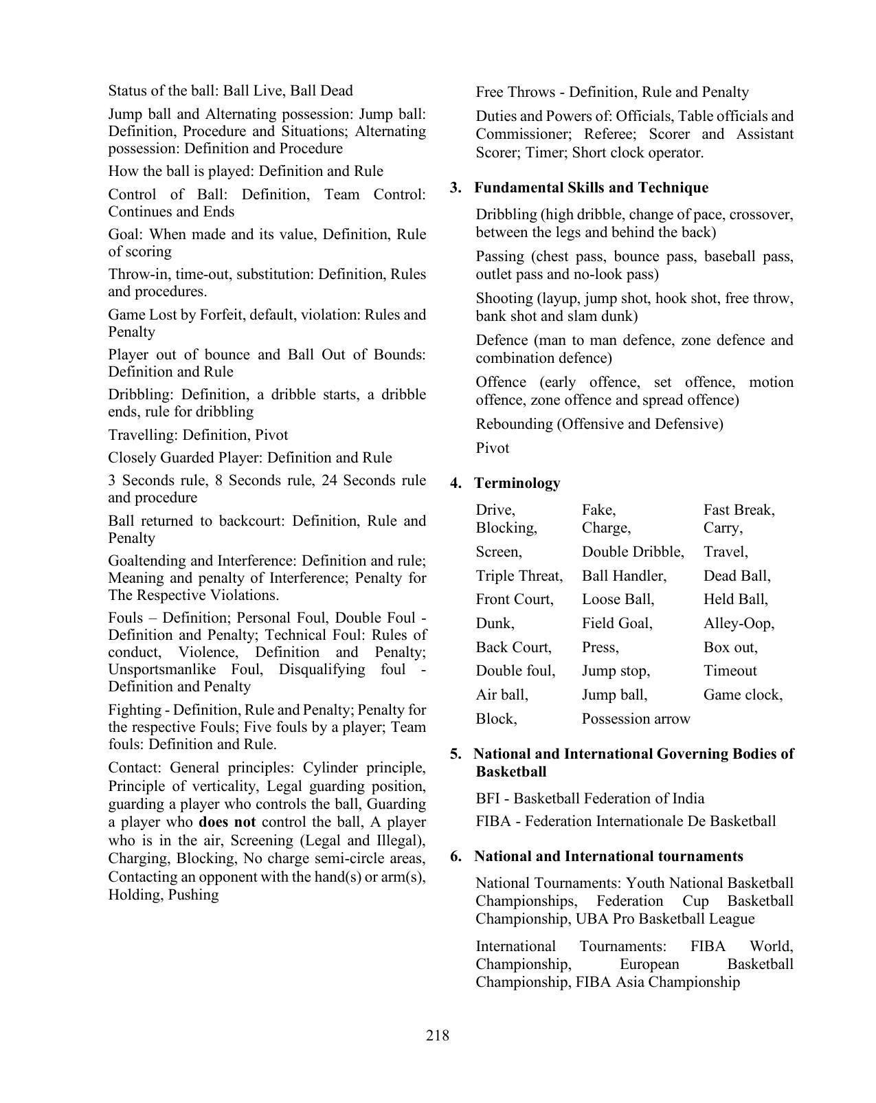 ICSE Physical Education Syllabus 2026 - Page 5