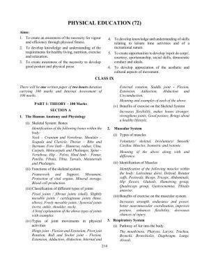 ICSE Physical Education Syllabus 2026