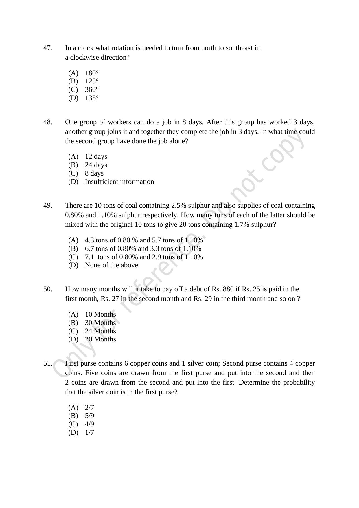 CUSAT CAT 2021 Econometrics And Financial Technology Question Paper - Page 10