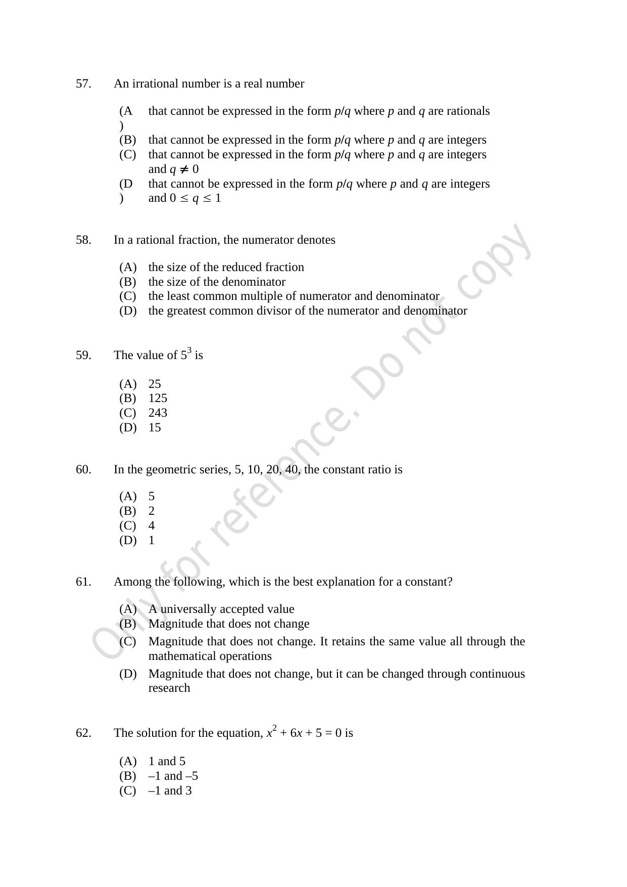CUSAT CAT 2021 Econometrics And Financial Technology Question Paper - Page 12
