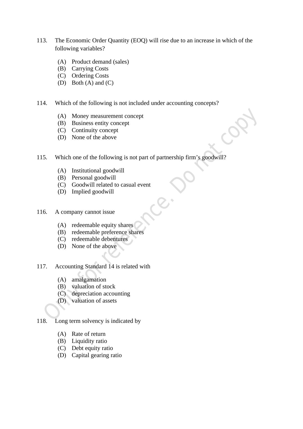 CUSAT CAT 2021 Econometrics And Financial Technology Question Paper - Page 24